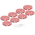 Set van 8 deksels en etiketten voor 210g jampotjes