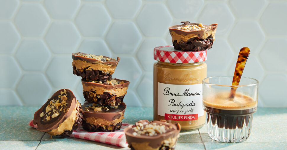 Peanutbutter cups met Pindapasta