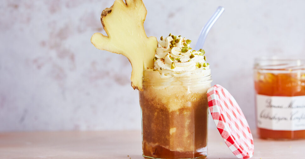 Frozen pumpkin Latte met Abrikozen confiture