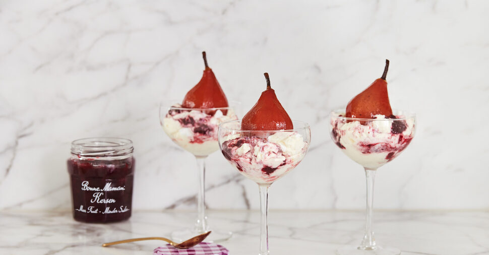 Eton Mess met stoofpeertjes